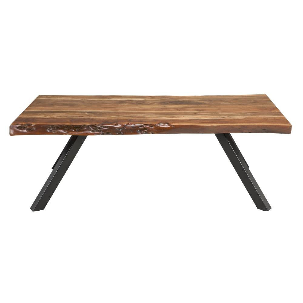Natural Live Edge Wood Coffee Table for Modern Living Room