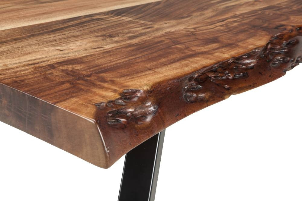 Natural Live Edge Wood Coffee Table for Modern Living Room