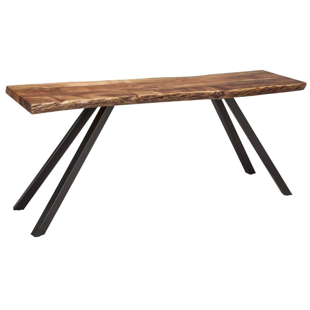 Modern Industrial Live Edge Entryway Sofa Console Table