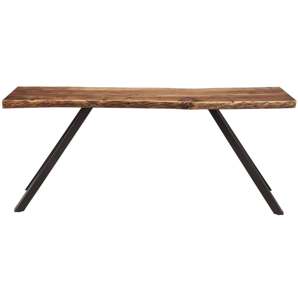 Modern Industrial Live Edge Entryway Sofa Console Table