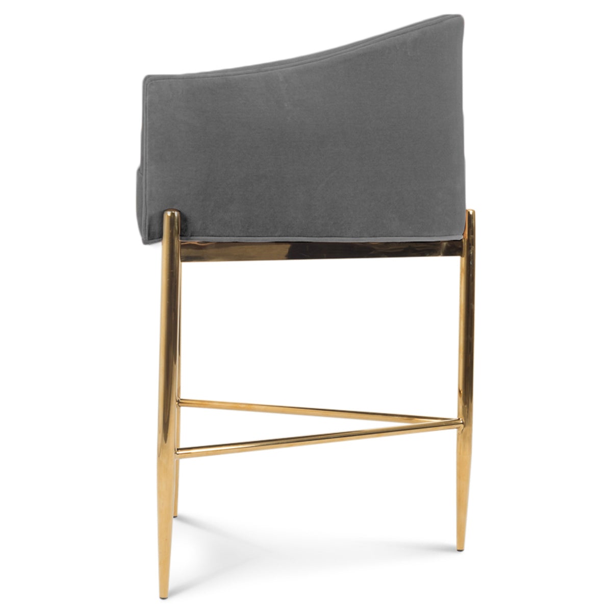 Art Deco Bar and Counter Stool in Velvet