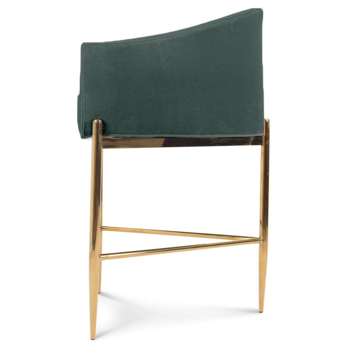 Art Deco Bar and Counter Stool in Velvet