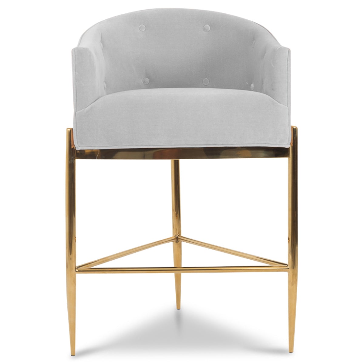 Art Deco Bar and Counter Stool in Velvet