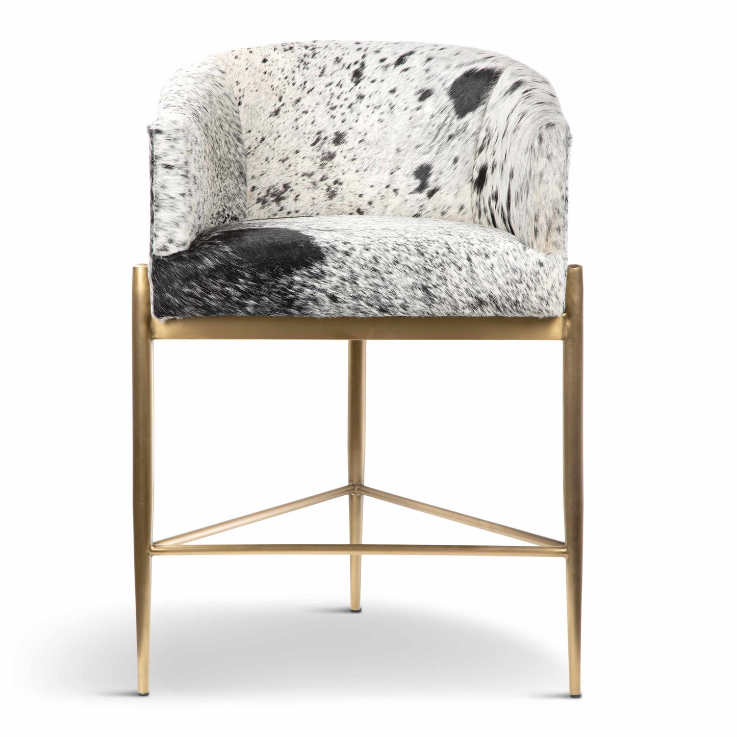 Art Deco Bar and Counter Stool in Cowhide
