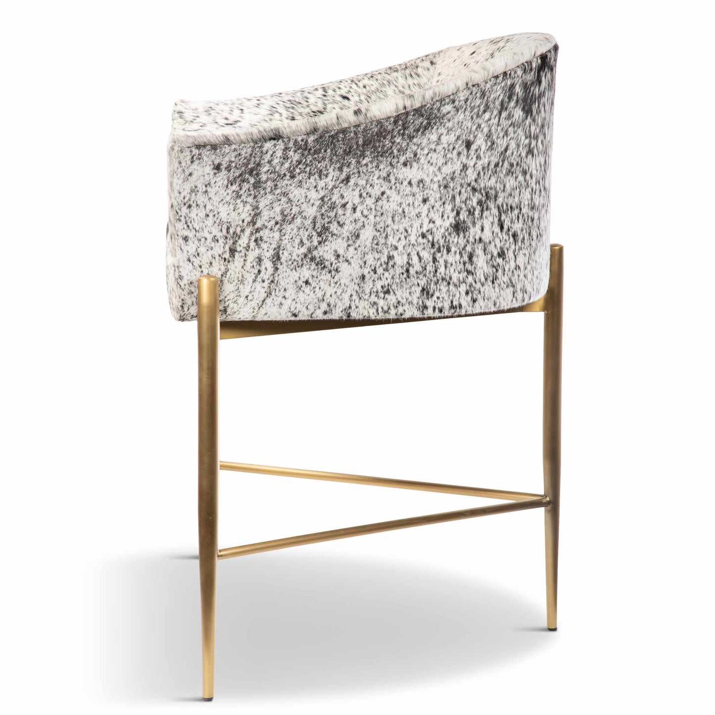 Art Deco Bar and Counter Stool in Cowhide