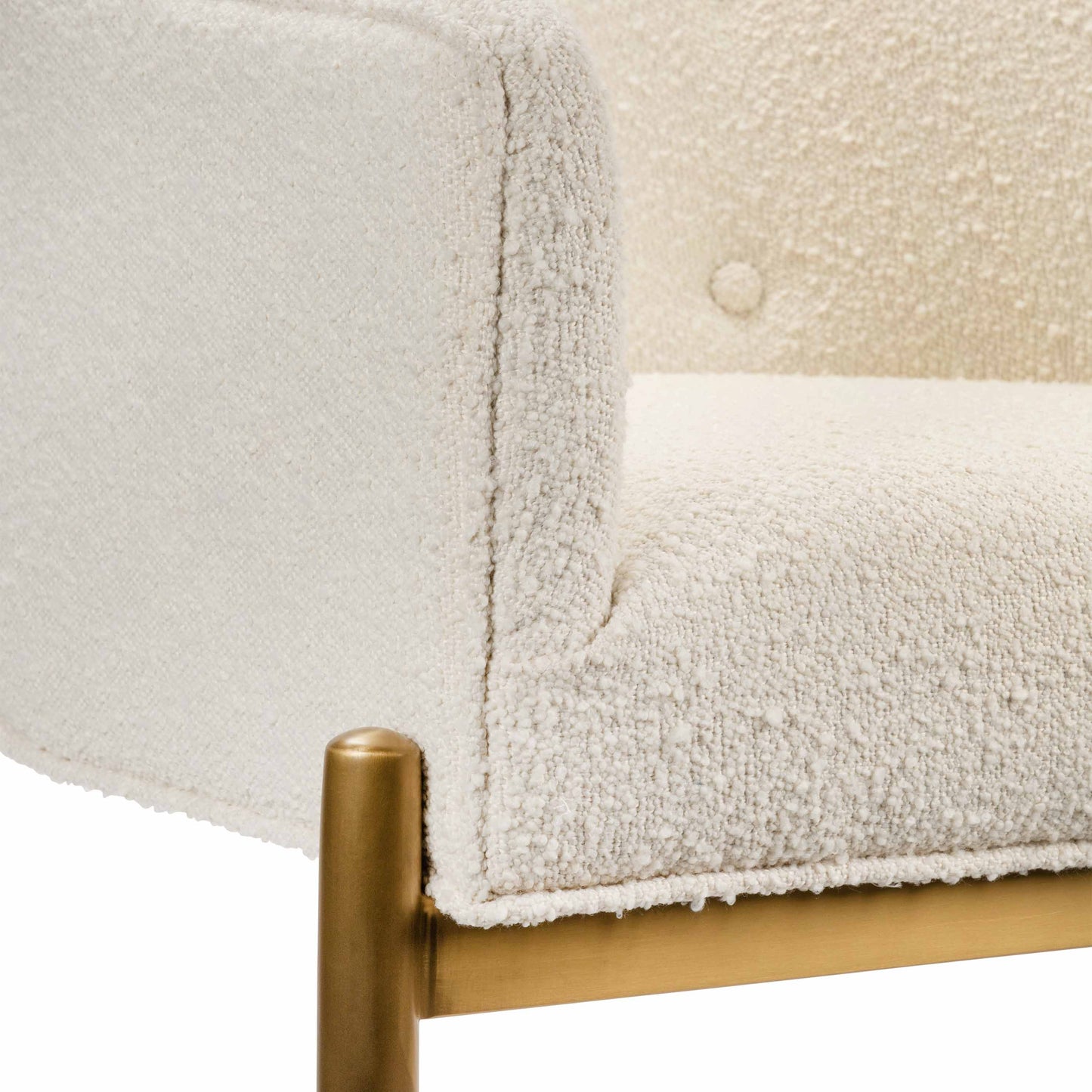Art Deco Dining Chair in Boucle