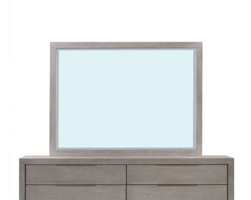 Large Horizontal Rectangular Wooden Wall Mirror for Dresser & Living Room
