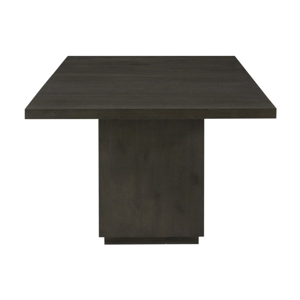 Contemporary Extendable Wood Dining Table with Pedestal Base