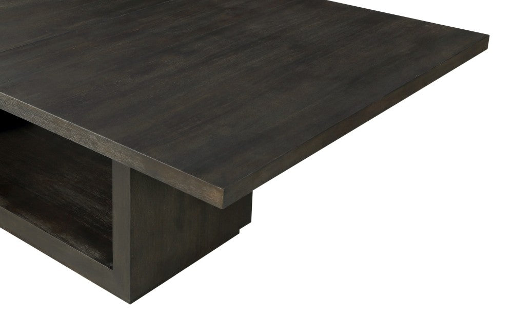Contemporary Extendable Wood Dining Table with Pedestal Base