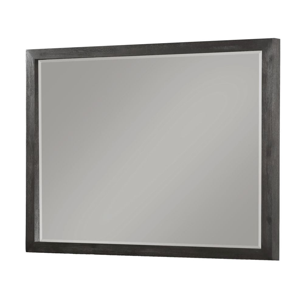 Large Horizontal Rectangular Wooden Wall Mirror for Dresser & Living Room