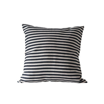 Classic Black & Off-White Horizontal Striped Cushion Cover for Living Room