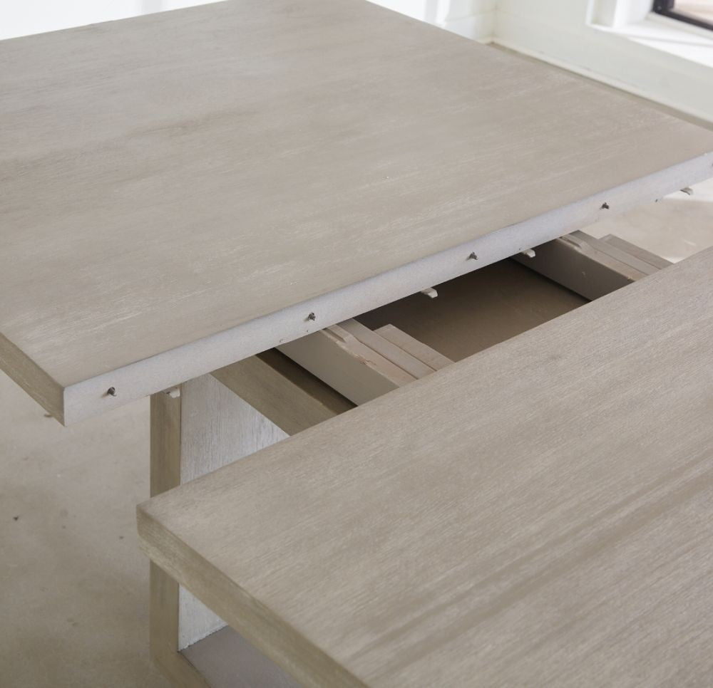 Contemporary Extendable Wood Dining Table with Pedestal Base