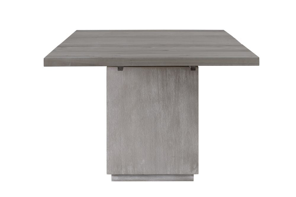 Contemporary Extendable Wood Dining Table with Pedestal Base